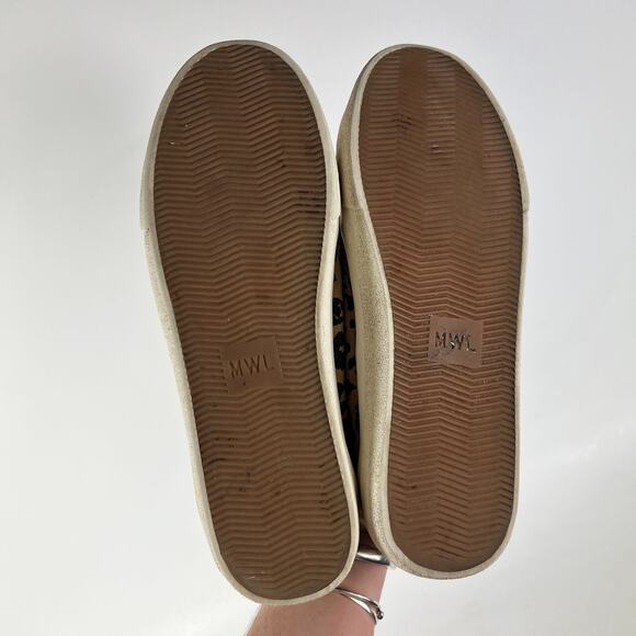 Madewell Sidewalk Low Top Sneaker women's 9 Leopard Print Recycled Canvas shoes - Picture 8 of 12